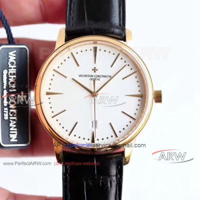 Perfect Replica MK Factory Vacheron Constantin Patrimony Yellow Gold 40mm Automatic Watches